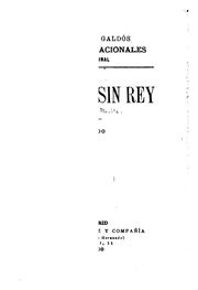 Cover of: España sin rey. by Benito Pérez Galdós