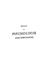 Essais de psychologie contemporaine by Paul Bourget