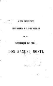 Cover of: Essai sur le Chili by Vicente Pérez Rosales
