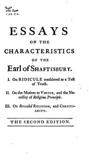 Cover of: Essays on the Characteristics