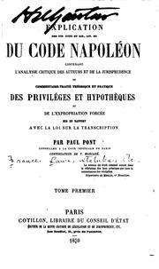 Cover of: Explication des tit, XVIII, LIV.: III du Code Napoléon