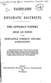 Cover of: Falsification of diplomatic documents. by Newcastle foreign affairs association, Newcastle-upon-Tyne