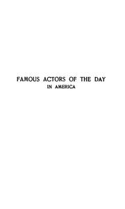 Cover of: Famous actors of the day