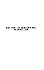 Cover of: Feminism in Germany and Scandinavia by Katharine Susan Anthony