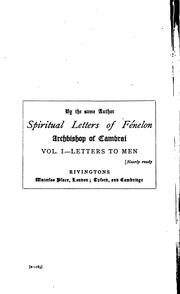 Cover of: Fénelon, archbishop of Cambrai by Henrietta Louisa Lear