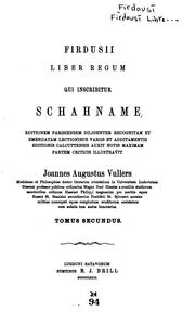 Cover of: Firdussi Liber regum qui inscribitur Schahname. by Ferdowsi