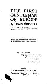 Cover of: The first gentleman of Europe