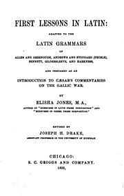 Cover of: First lessons in Latin