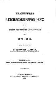 Cover of: Frankfurts reichscorrespondenz