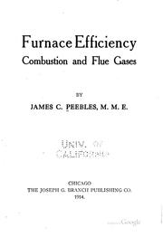 Cover of: Furnace efficiency by James C. Peebles