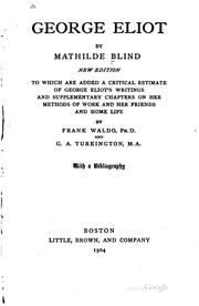 Cover of: George Eliot by Mathilde Blind