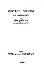Cover of: George Gissing by May Yates