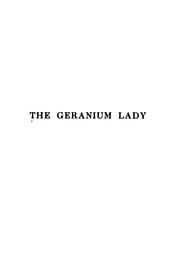 The geranium lady
