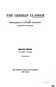 The German classics of the nineteenth and twentieth centuries by Kuno Francke