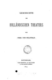 Cover of: geschichte des holländischen theaters by Ferdinand Heller von Hellwald