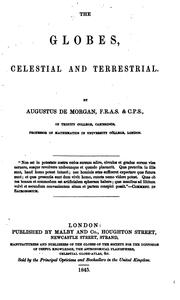 Cover of: globes, celestial and terrestrial.
