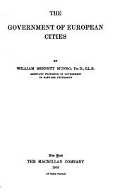 Cover of: government of European cities