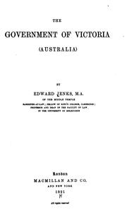 Cover of: government of Victoria (Australia)