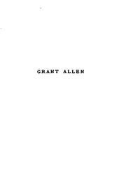 Cover of: Grant Allen by Edward Clodd