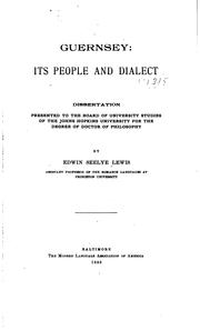 Guernsey: its people and dialect .. by Edwin Seelye Lewis