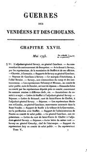 Cover of: Guerres des Vendéens et des Chouans contre la République Française: ou, Annales des départemens de l'Ouest pendent ces guerres