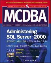 Cover of: MCDBA Administering SQL Server 2000 Study Guide (Exam 70-228) by Joyjit Mukherjee