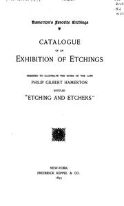 Cover of: Hamerton's favorite etchings