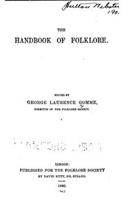 The handbook of folklore by Gommer, George Laurence Sir