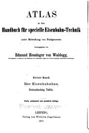 Cover of: Handbuch für specielle eisenbahn-technik