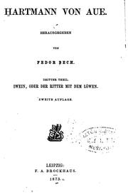 Cover of: Wörterbuch zu Hartmanns Iwein by Georg Friedrich Benecke