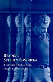 Cover of: Reading Stephen Sondheim | S. Goodhart