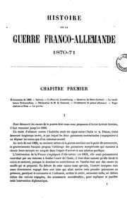 Cover of: Histoire de la guerre franco-allemande, 1870-71 ...