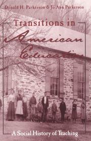 Cover of: Transitions in American Education  by Donal Parkerson