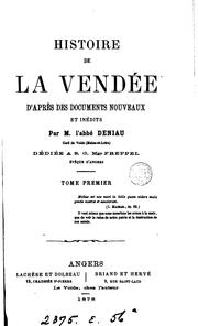 Cover of: Histoire de la Vendée