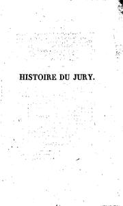 Cover of: Histoire du jury