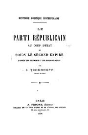 Cover of: Histoire politique contemporaine.