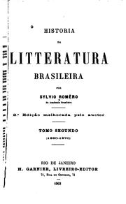 Cover of: Historia da litteratura brasileira por Sylvio Roméro ...