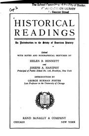 Cover of: Historical readings by Bennett, Helen Blanche