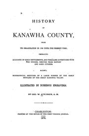 Cover of: History of Kanawha County by George Wesley Atkinson