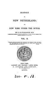 Cover of: History of New Netherland