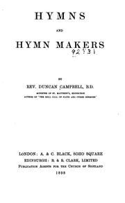 Cover of: Hymns and hymn makers | Duncan Campbell