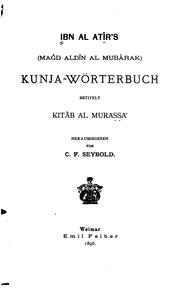 Cover of: Ibn al-Atîr's (Maǵd al-Dîn al Mubârak)