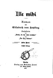Cover of: Ille mihi: roman.