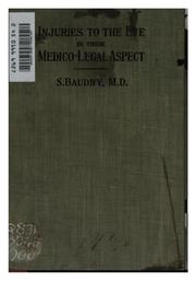Cover of: Injuries to the eye on their medico-legal aspect