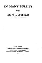 Cover of: In many pulpits by C. I. Scofield