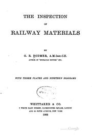 Cover of: The inspection of railway materials by George Rudolph Bodmer
