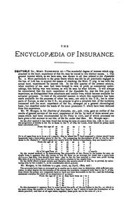 Cover of: insurance cyclopáedia: being a dictionary of the definition of terms used in connexion with the theory and practice of insurance in all its branches