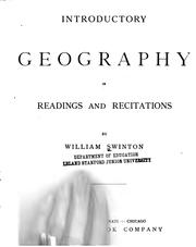 Cover of: Introductory geography in readings and recitations. by William Swinton