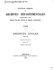 Cover of: Inventaire sommaire des Archives départementales antérieures a 1790 by Var, France (Dept.) Archives départementales