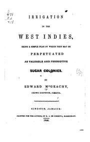 Cover of: Irrigation in the West Indies by Edward McGeachy